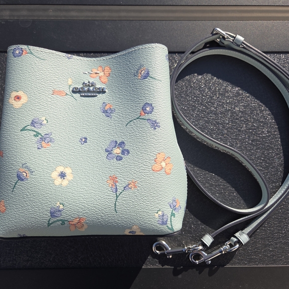 Coach Mini Town Bucket Purse Light Blue - Picture 3 of 14